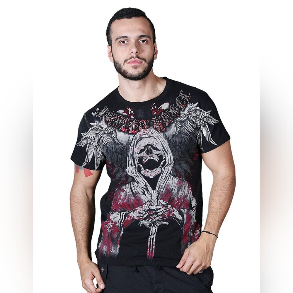 Xzavier Men's Dark Angel T-shirt Black (2X-Large) Classic Designer Fashion Aweso